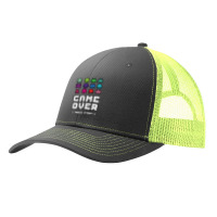 Game Over Press Start Arcade Player Retro Gamer Pa Trucker Cap | Artistshot