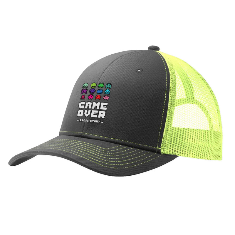 Game Over Press Start Arcade Player Retro Gamer Pa Trucker Cap by saterseim | Artistshot