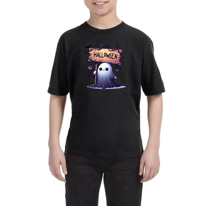 Halloween Ghost In The Dark Night Youth Tee by risedesignid | Artistshot