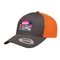 Welcome To Miami Vaporwave Sunset Retro Trucker Cap | Artistshot