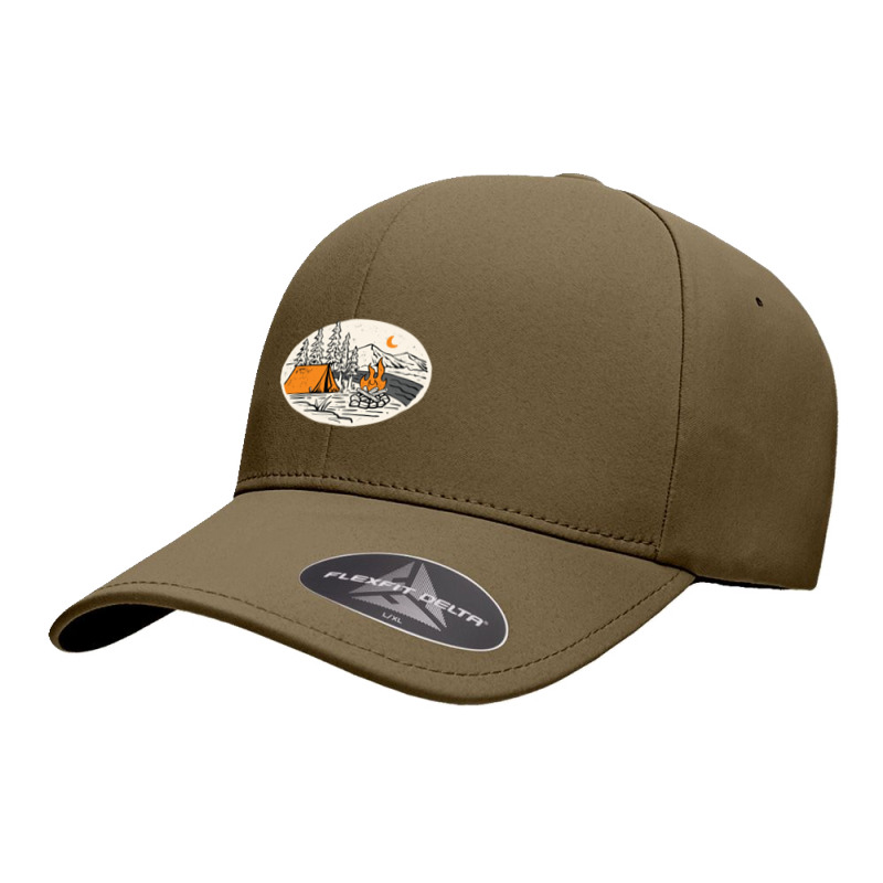 Camp By The River Seamless Cap by Mathew Rodden | Artistshot