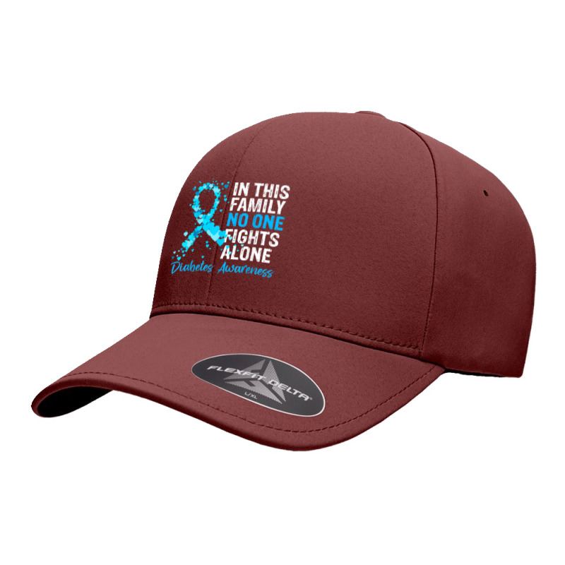 In This Family No One Fights Diabetes Alone Warrior Type 1 T Shirt Seamless Cap by tzecluco | Artistshot