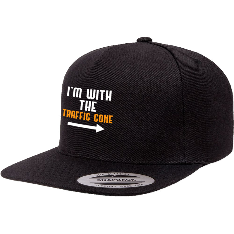 I M With The Traffic Cone Costume Funny Halloween Couple 5 panel snapback cap by MG91 | Artistshot