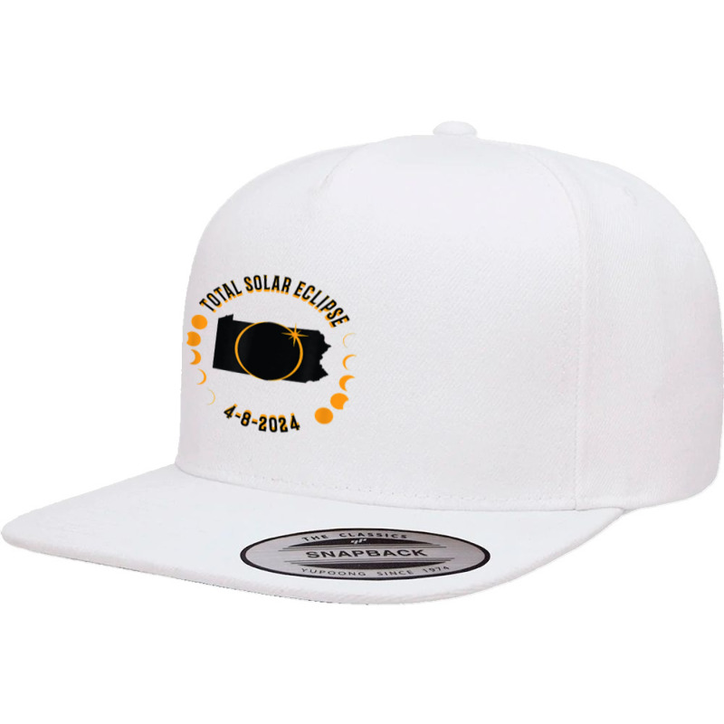 Pennsylvania Total Solar Eclipse Path 2024 Eclipse Souvenir T Shirt 5 panel snapback cap by cm-arts | Artistshot