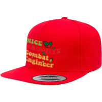 Groovy Nice Naughty Combat Engineer Christmas List 5 Panel Snapback Cap | Artistshot