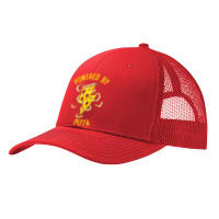 Powered By Pizza Kids Men Women Cool Pizza Lover Pa Trucker Cap | Artistshot