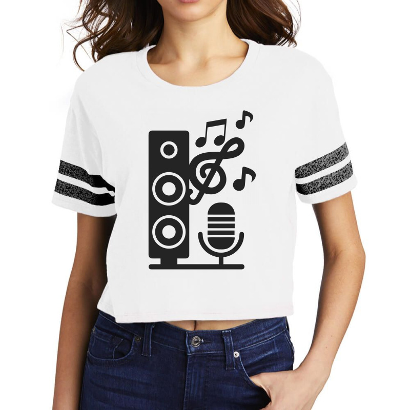 Music Sound Instrument Scorecard Crop Tee by Anma4547 | Artistshot