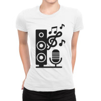 Music Sound Instrument Ladies Fitted T-shirt | Artistshot