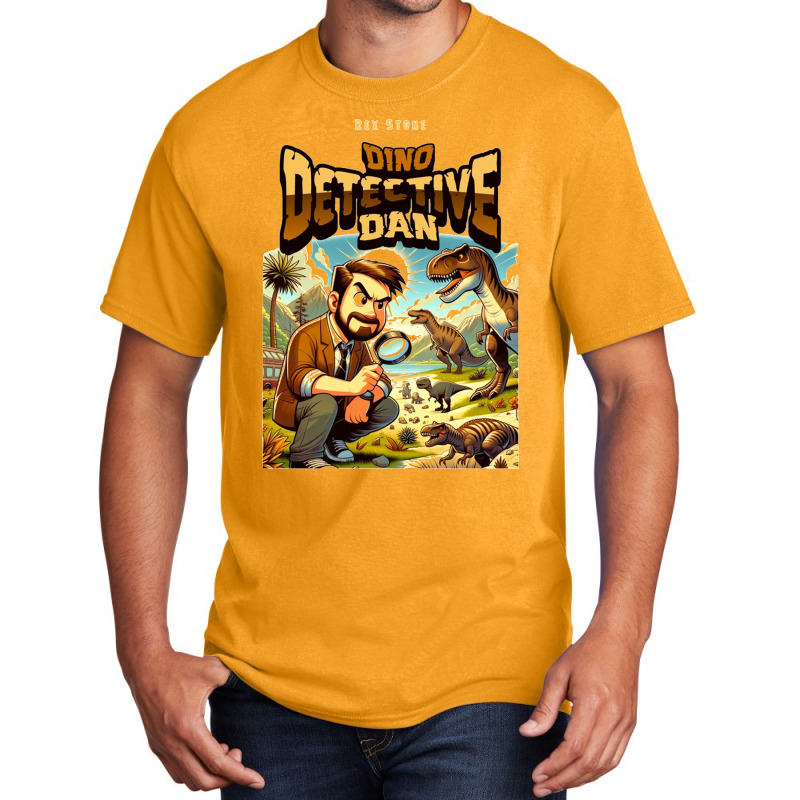 Dino Detective Dan Basic T-shirt by New Nice Shirt | Artistshot