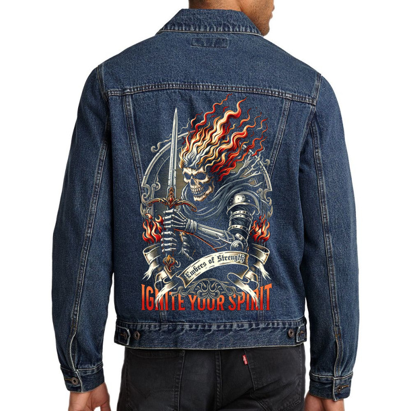 Ignite Your Spirit Men Denim Jacket by New Nice Shirt | Artistshot