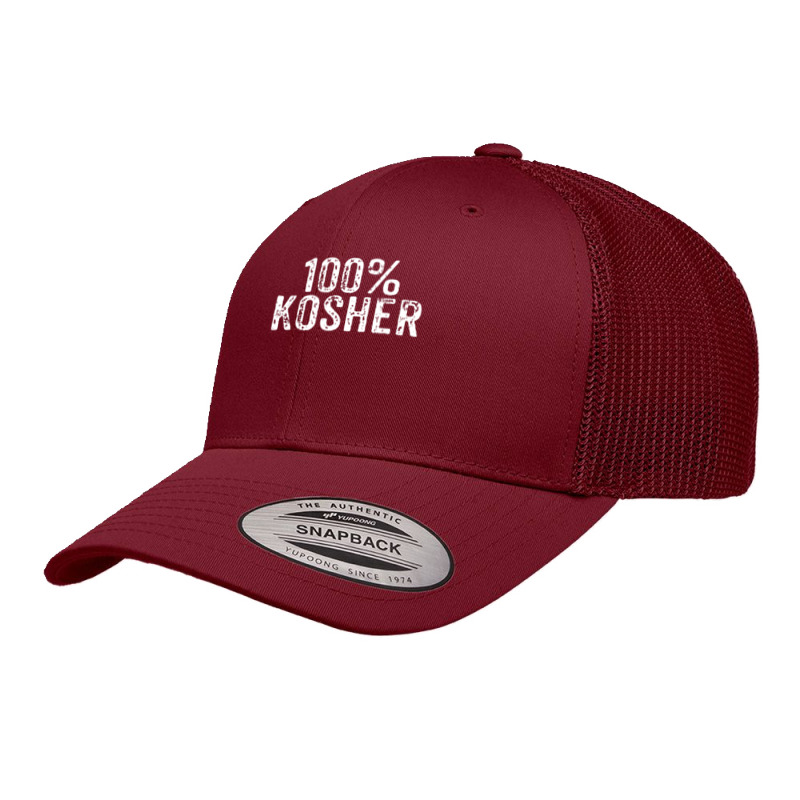 Funny 100 Kosher Chanukah Gift Retro Trucker Cap by ScottArtist | Artistshot