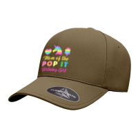 Mom Of The Pop It Birthday Girl Unicorn Heart Ice Creamt Seamless Cap | Artistshot