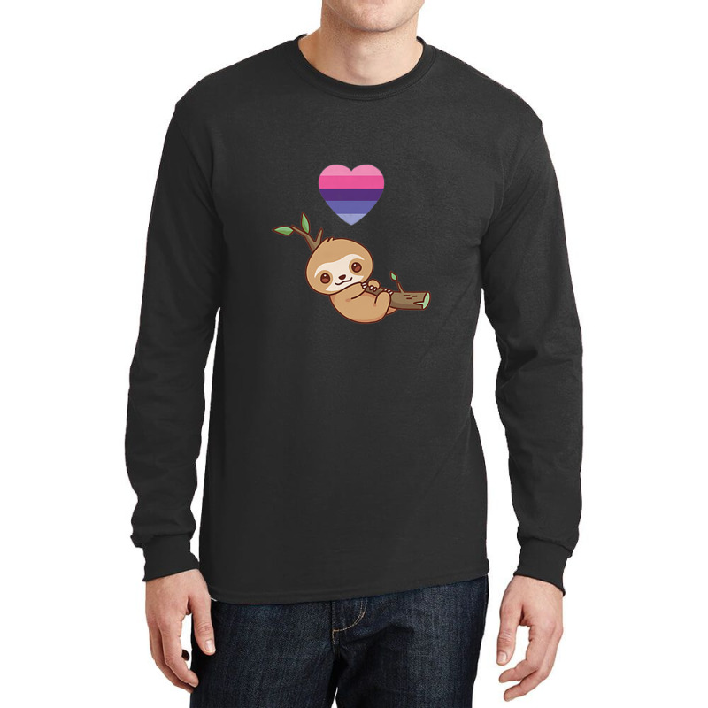 Omnisexual Sloth Lgbtqia Pride Flag Kawaii Aesthetic Premium Long Sleeve Shirts by ThienThuong | Artistshot