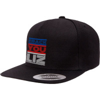 Frack You Liz Red White And Blue 5 Panel Snapback Cap | Artistshot