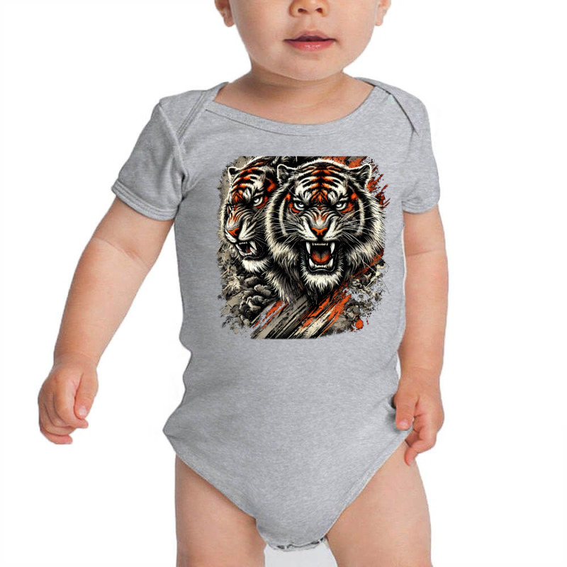 Tiger Gritty Baby Bodysuit by Shop now | Artistshot