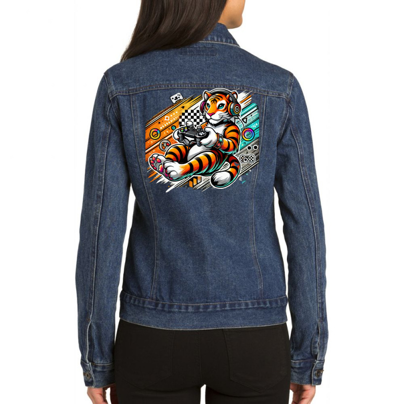 Tiger Gritty Ladies Denim Jacket by Shop now | Artistshot