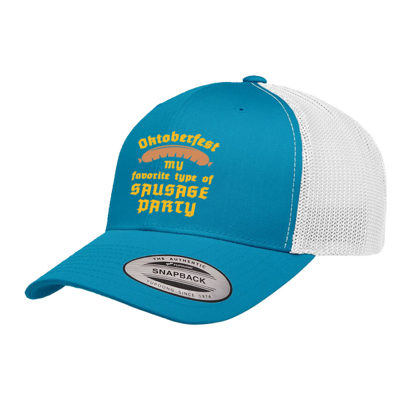 Trending Oktoberfest Shirt - My Favorite Type Of Sausage Party Retro Trucker Cap by fenderbendable | Artistshot