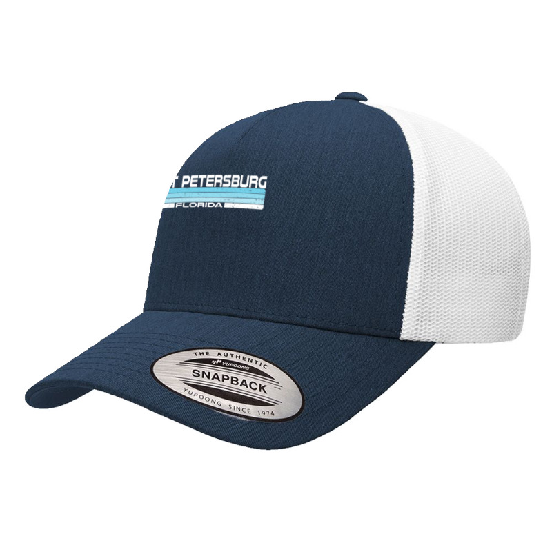 Saint Petersburg State Of Florida Blue Sunset Vintage Design Long Slee Yupoong Trucker Cap by hin | Artistshot