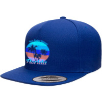 Don Pedro Island Florida Retro Tropical Palm Trees Vacation Tank Top 5 Panel Snapback Cap | Artistshot