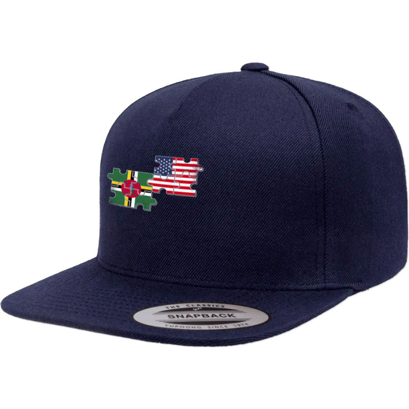 Dominica Usa Dominican American Flag Pullover Hoodie 5 panel snapback cap by cm-arts | Artistshot