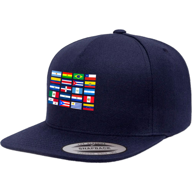 Latin American Flags Hispanic Heritage Month 5 panel snapback cap by SandraMarianela | Artistshot