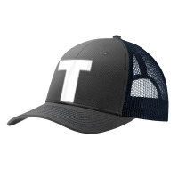 Letter T Capital Alphabet Monogram Initial Pa Trucker Cap | Artistshot