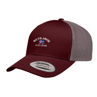 Trending Reykjavik Iceland Est. 1785 Flag Souvenir Gift Retro Trucker Cap | Artistshot