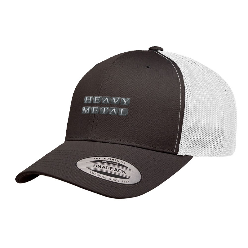 Trending Heavy Metal - Vintage Metal Blocks Decorated Text Retro Trucker Cap by Rios Arevalo | Artistshot