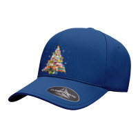 Christmas Library Tree Lights For Librarian And Book Lover T Shirt Seamless Cap | Artistshot