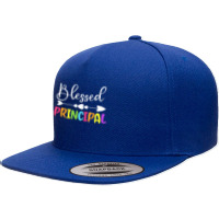 Blessed Principal Back To School Principal Appreciation Gift 5 Panel Snapback Cap | Artistshot