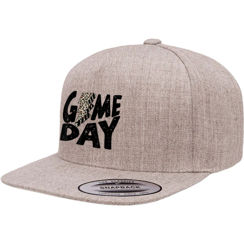 Game Day Game Day Leopard Lightning Bolt T Shirt 5 panel snapback cap by keishawnredner | Artistshot