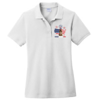 Cocker Spaniel Papa American Flag 4th Of July Ladies Polo Shirt | Artistshot