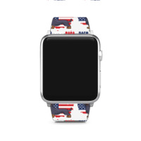 Dachshund Papa American Flag 4th Ofjuly Apple Watch Band | Artistshot