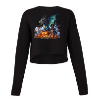 The Haunted Dragon's Ghostly Flight Cropped Sweater | Artistshot