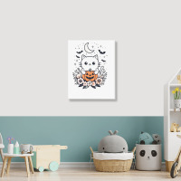 Pumpkin Cate Portrait Canvas Print | Artistshot