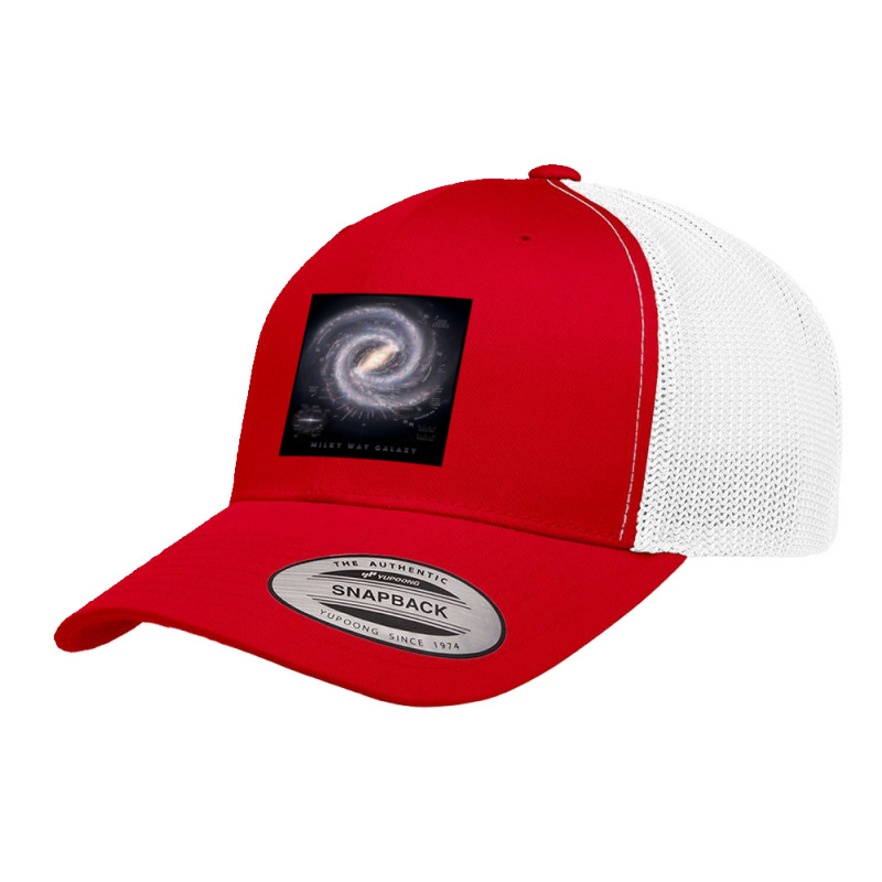 Milky Way Galaxy Map Hd Retro Trucker Cap by AllenSCrowley | Artistshot