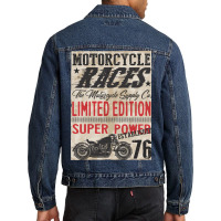 Motorcycle, Races, Limited Edition, Super Power Men Denim Jacket | Artistshot