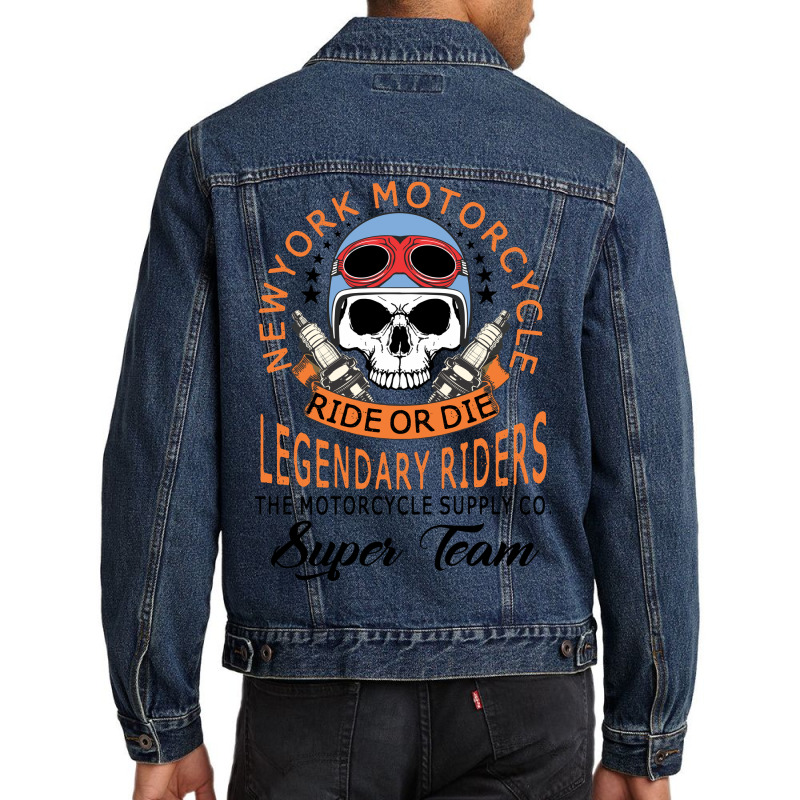 Skull, Skulls, Skeleton Men Denim Jacket by HILstore | Artistshot