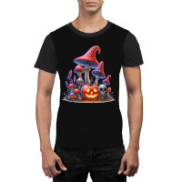 Mushroom Halloween Pumpkin Graphic T-shirt | Artistshot