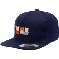 Sylvanian Families Bunny Squirrel And Cat 5 Panel Snapback Cap | Artistshot