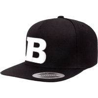 Letter B Capital Letter Alphabet 5 Panel Snapback Cap | Artistshot