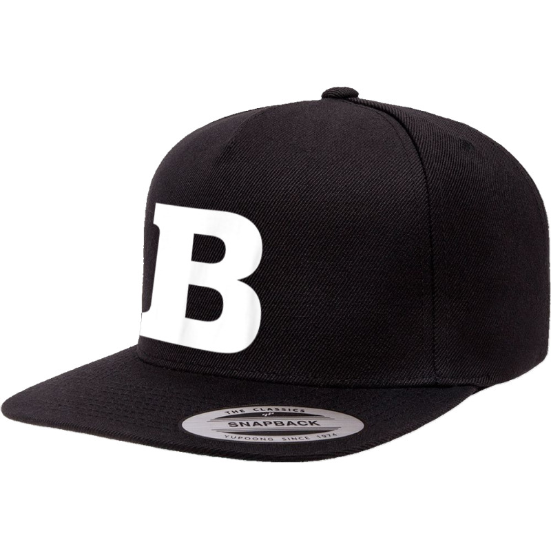 Letter B Capital Letter Alphabet 5 panel snapback cap by MillaLampman | Artistshot