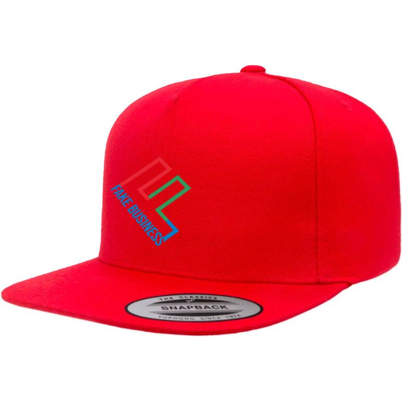 Fake Business 5 panel snapback cap by cm-arts | Artistshot