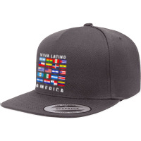 All Latin American Flags Countries Viva Latino America Tee 5 Panel Snapback Cap | Artistshot