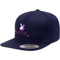 Bunny Memes Cute Kawaii Art I Work Hard For The Purple Bunny 5 Panel Snapback Cap | Artistshot