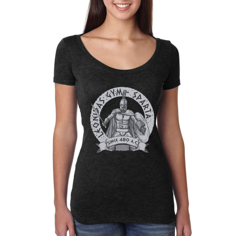 Leonidas Spartans Gym Women's Triblend Scoop T-shirt by IONIQ | Artistshot