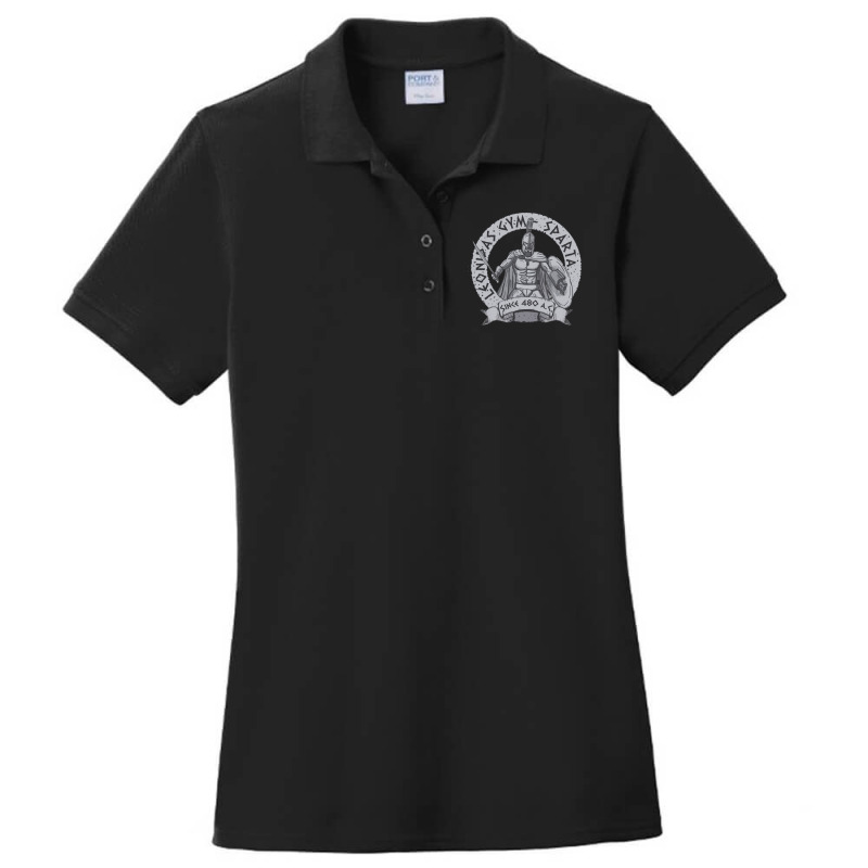 Leonidas Spartans Gym Ladies Polo Shirt by IONIQ | Artistshot