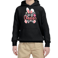 Vegan Design T  Shirt Bunny Ears I'm The Vegan Bunny Matching Easter V Youth Hoodie | Artistshot