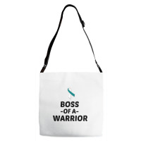 Boss Of A Warrior Cervical Cancer Awareness Adjustable Strap Totes | Artistshot