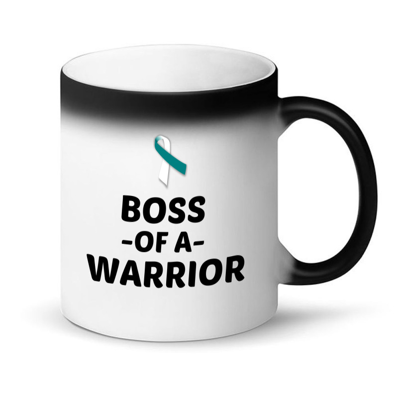 Boss Of A Warrior Cervical Cancer Awareness Magic Mug | Artistshot